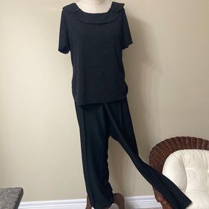Fits Like Size 18 Black Sparkly Set